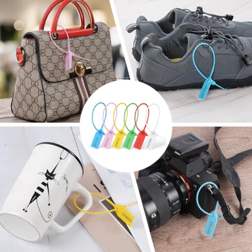 Flintronic 120x Plomben, Sicherheitsplomben aus Kunststoff, Kunststoff-Kabelbinder Tags, kabelbinder Tags, Logistik Transport Tags, für Koffer, Reisegepäck, Beschriftung, Kleidung, Schuhe