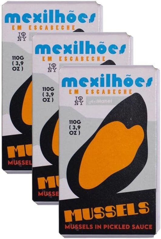 Spanish Mussels Canned in Pickled Sauce B Vitamins, Omega