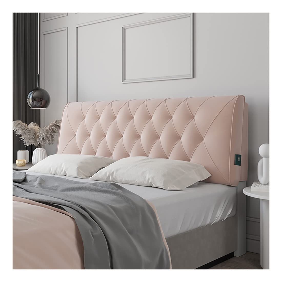 Amazon｜ヘッドボード 布張り 柔らかい 背もたれ まくら ベッド