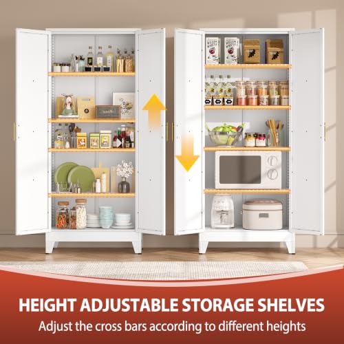 Image of PAOFIN 71 inch H Kitchen Storage Cabinet with Doors