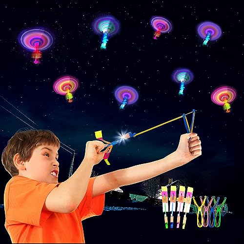 MOYKSRR 15 Stück LED Leuchtspielzeug Partyartikel, Fliegendes Spielzeug Party Set, LED Licht Erstaunliches Hubschrauber - Mitbringsel Kindergeburtstag, Schleuderspielzeug, Goodie Bag Stuffers