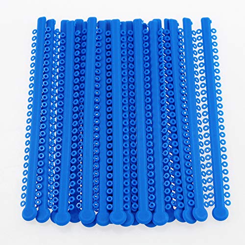 Assorted Dental Ligature Elastic Rubber Ties Orthodontic Bands for Braces Brackets (DARK BLUE(6#))