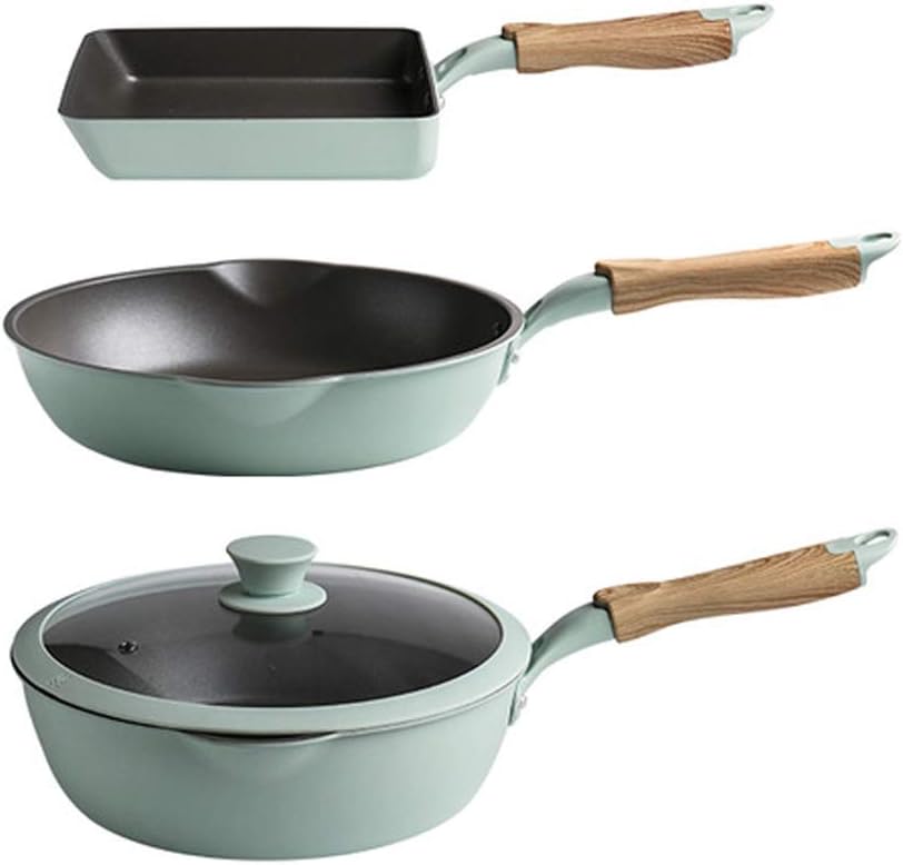 Pot Set Home Kitchen Wok Frying Pan Combination Non Stick Pan Special for Induction Cooker Kitchen Pot Cookware Set