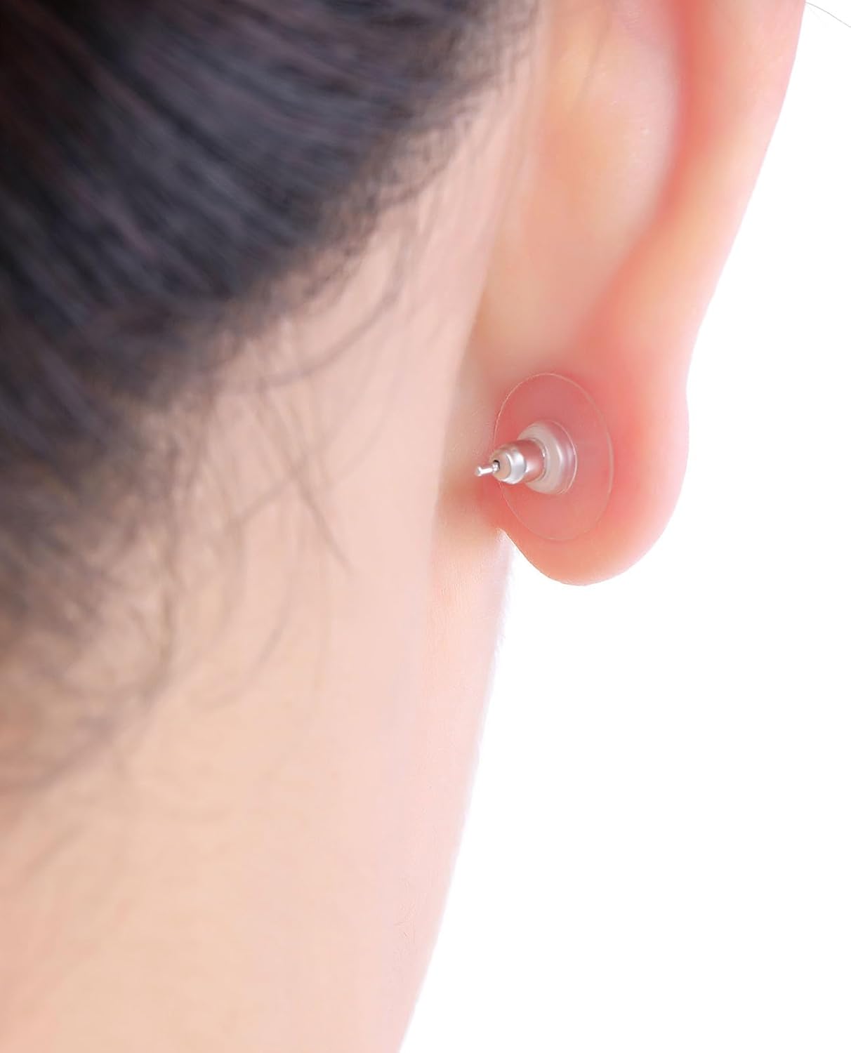 Earring Backs, Kerryjewl 100pcs Flat Earring Backs for Studs/Droopy Ears, Hypoallergenic Secure Earring Backing for Heavy Earring(Silver) - Image 3