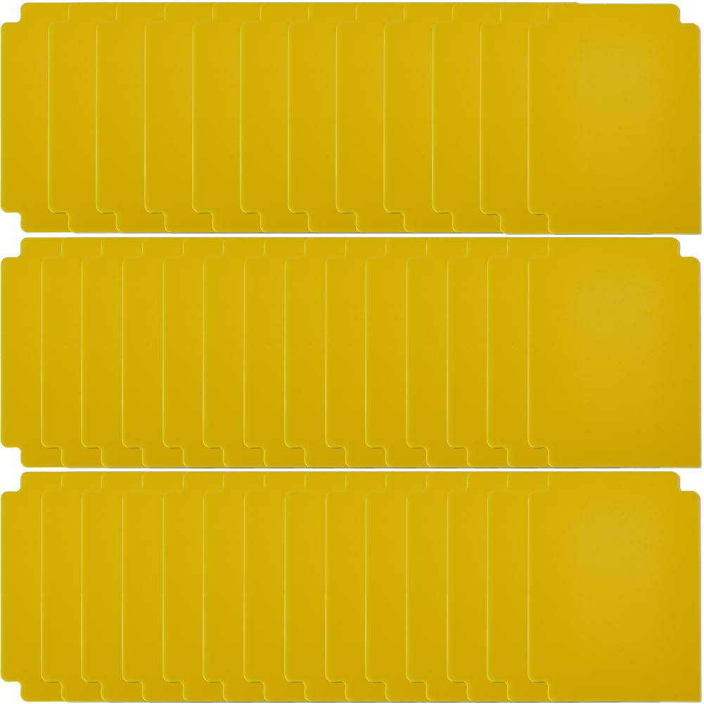CRASPIRE Trading Card Dividers Yellow Card Separator Card Sorting Tray Plastic Card Dividers Board Game Card Separator Card Deck Box Dividers for Game Organizer Storage 40sheets 2.75 x 3.7 Inch