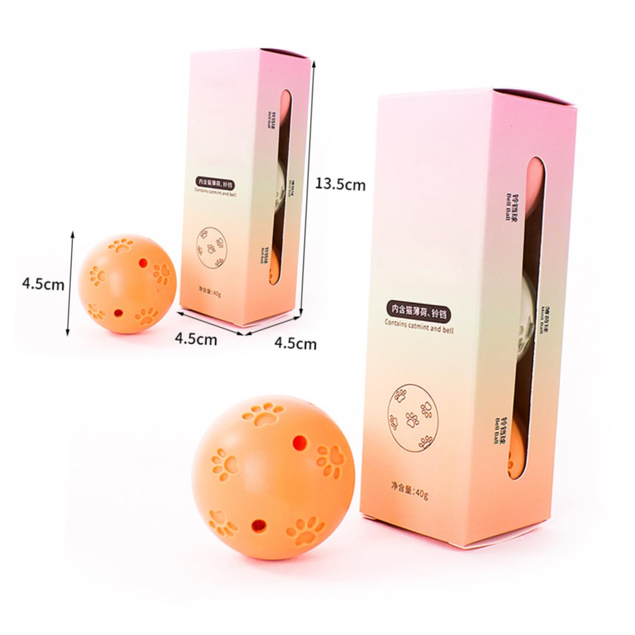 HANABASS 3Pcs Cat Bell Ball Interactive Plastic Chew Balls for Cats Stimulating Teaser to Scratching Durable Pet Supplies Random Colors