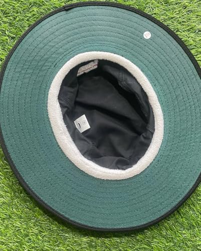Image of TYKA Cricket Panama Hat | Wide Brim Sun Protection Hat with Sweat-Absorbent Towel Lining | Lightweight & Breathable Headwear for Cricket Matches