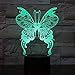 Produktbild Schmetterling 3D Lampe Multi Farbwechsel LED Nachtlicht Dekor Licht Innen-Kinder Beleuchtung Baby Schlafzimmer Dekoration Geschenk