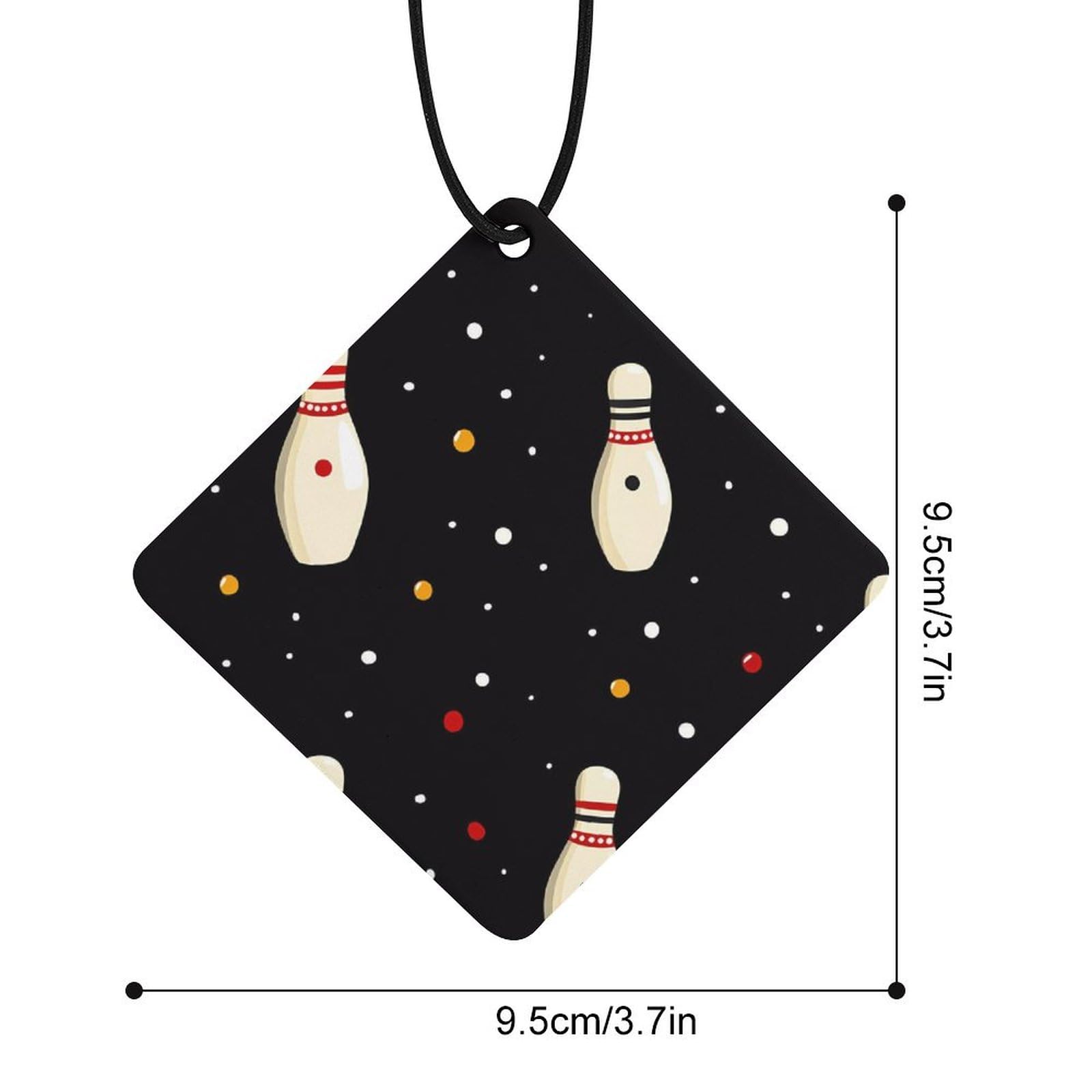 Bowling Car Air Freshener Hanging Aromatherapy Tablets for Car Accessories Rhombus