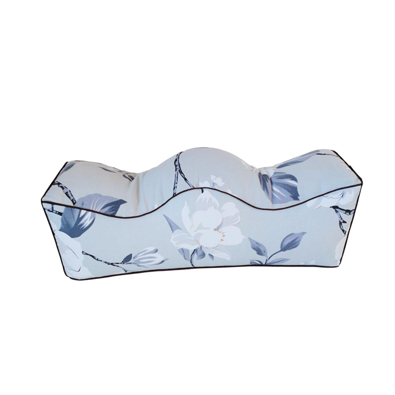 Almohada Elevadora de Piernas Almohada Ortopédica para Piernas Cojín para Pies Almohadilla de de Pierna Relleno Firme y Funda Lavable, Azul, Individual
