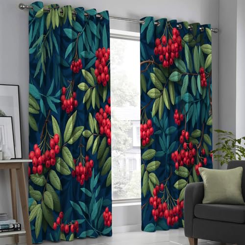Rideaux de qualité supérieure à œillets motif plantes pour intérieur chic - 5