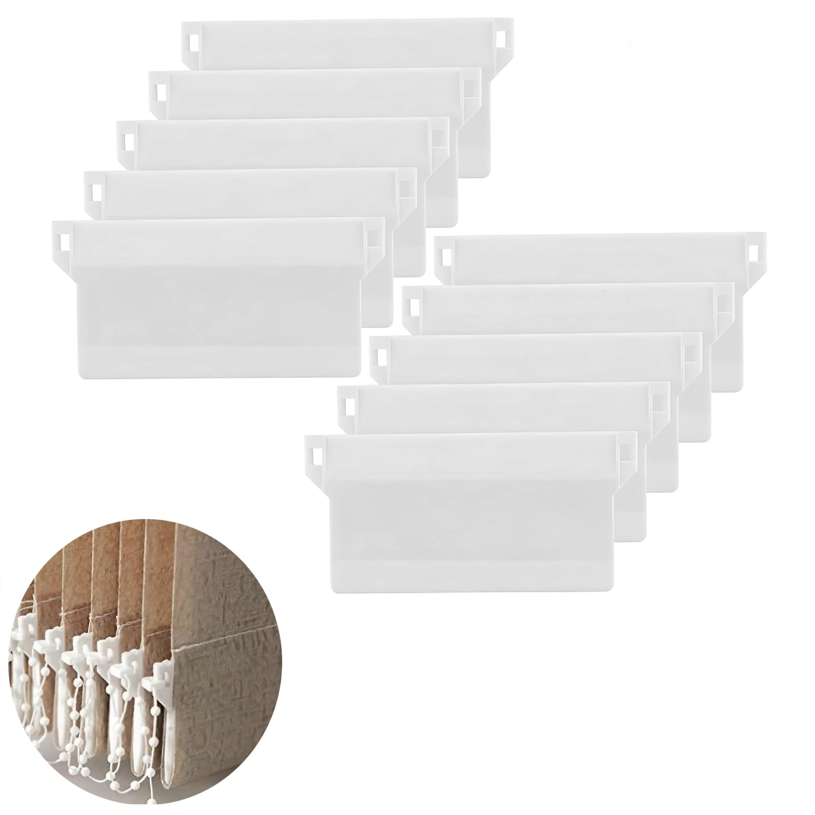Vertical Blinds,10 Pcs Vertical Blind Weights Replacement Verticals Blind Replacement Bottom Slats Spares 89 mm/ 3.5 Inches for Home Office Verticals Blinds Repair Accessories & Spares,White