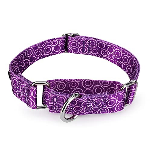 Stylish Camouflage Floral Printed Dog Collar - Adjustable Collar For Small And Medium Large Dogs (L, Purple) #TOP1