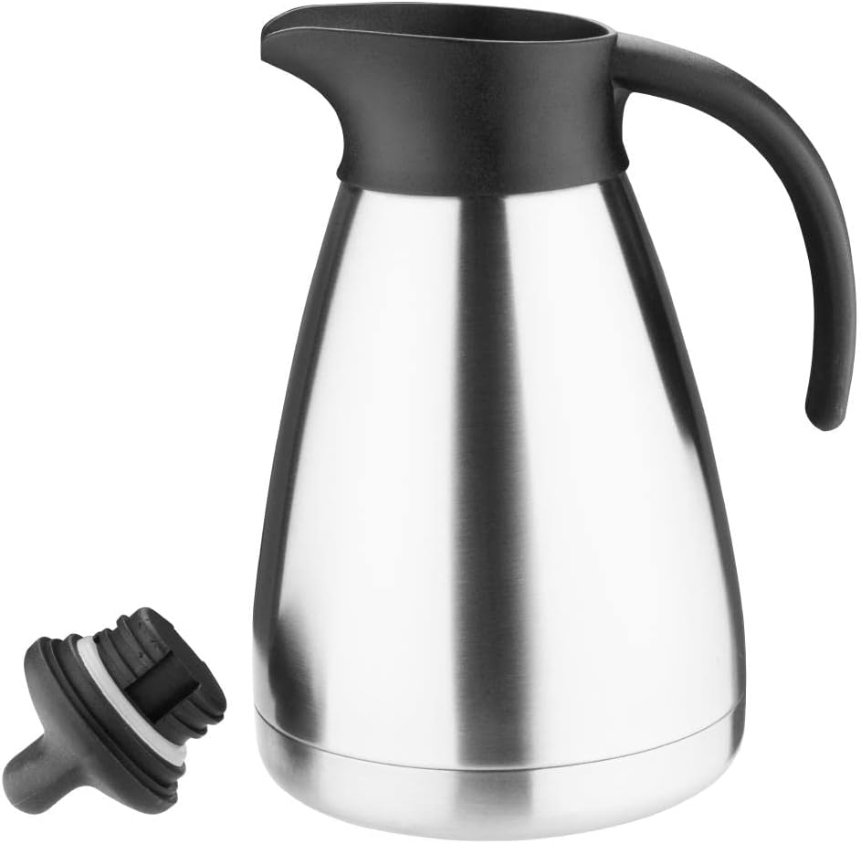 Olympia Screw Top Vacuum Jug 1 L Stainless Steel Mug Cup Creamer Pitcher