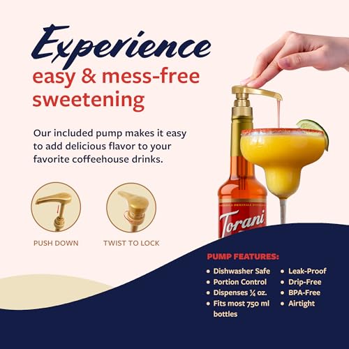 Image of Torani Mangonada Syrup, Flavoring for Iced Tea, Lemonade, Sodas, and Cocktails, Pump Included, 25.4 Fl Oz