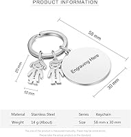 Vista 2 de Llavero personalizado de los encantos, llavero personalizado de encargo de los encantos del niñode la muchach