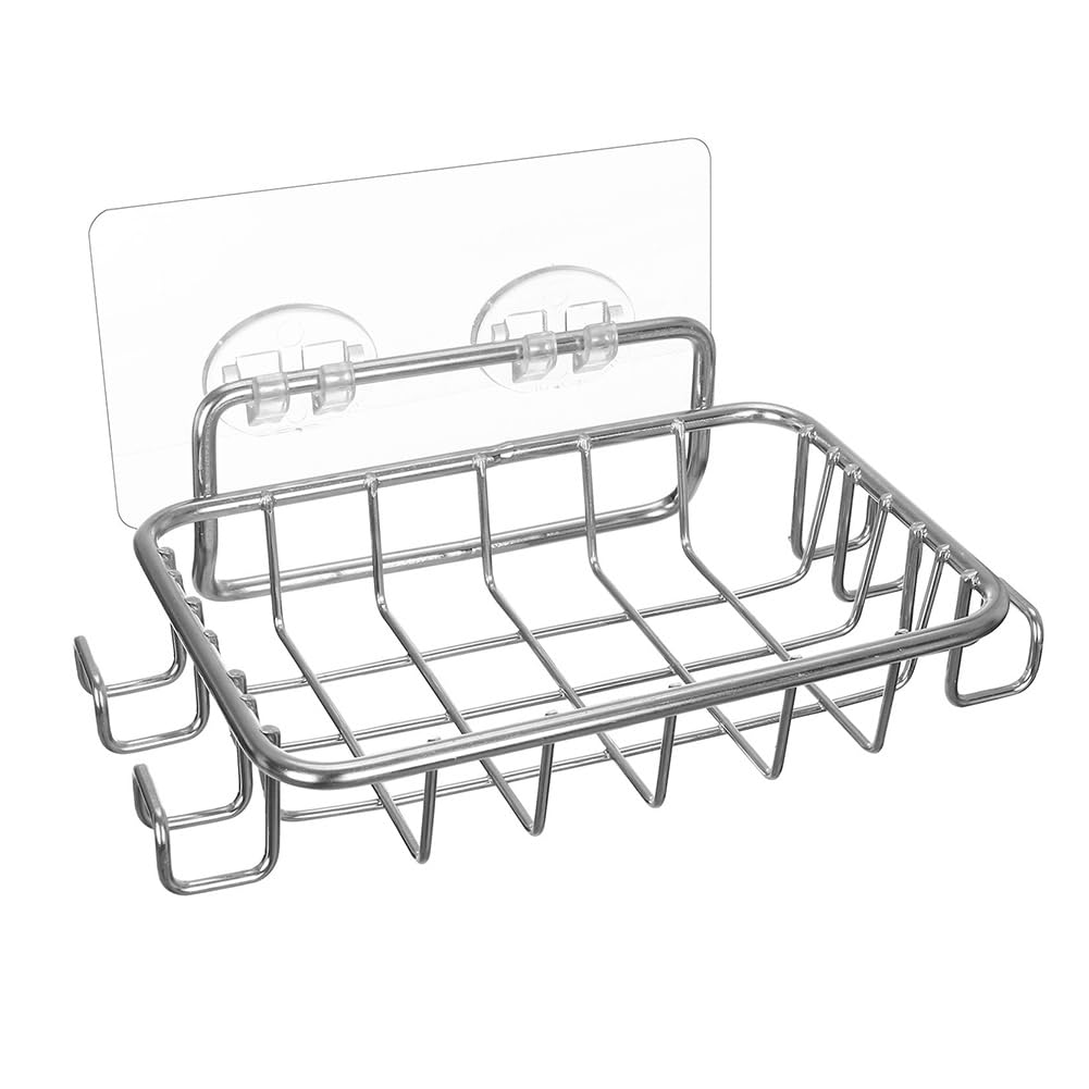 Porte-savon De Douche Avec 4 Crochets Auto-adhésifs En Acier