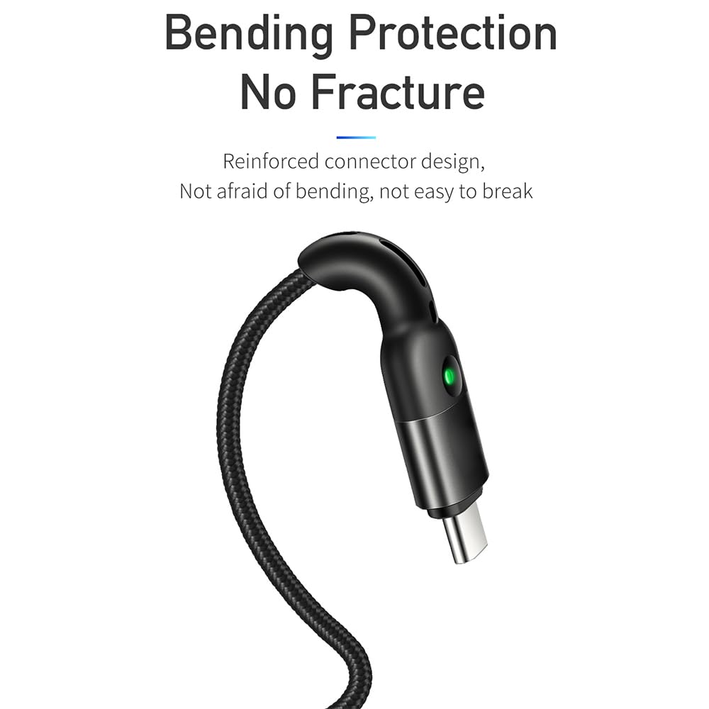 AICase Cavo Retrattile USB Tipo C,cavo a spirale di tipo C per auto, ricarica e sincronizzazione dati, cavo di ricarica USB C per Galaxy S9 S8 Note 8, Pixel, LG V30 G6, OnePlus 5, ecc.