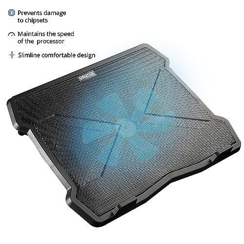 Geonix GXCLPB01 Laptop Cooling Stand with 125mm Fan, Silent Operation, LED Light, Supports up to 15.6 inch Laptops and Retractable Stand, 1 Year... - Image 2