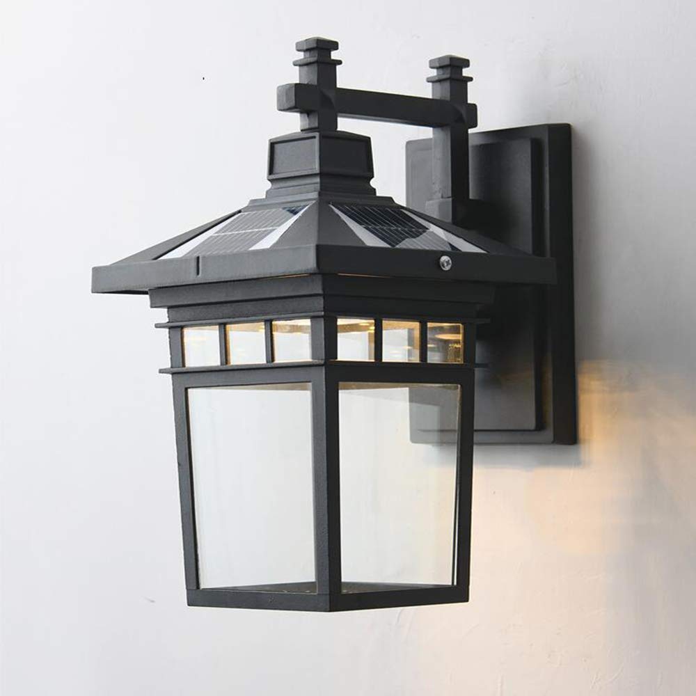 Zewnętrzna lampa ścienna solarna LED wspornik światła wodoodporna IP65 na dziedziniec, balkon, przejście, ogród, krajobraz, oświetlenie dekoracyjne