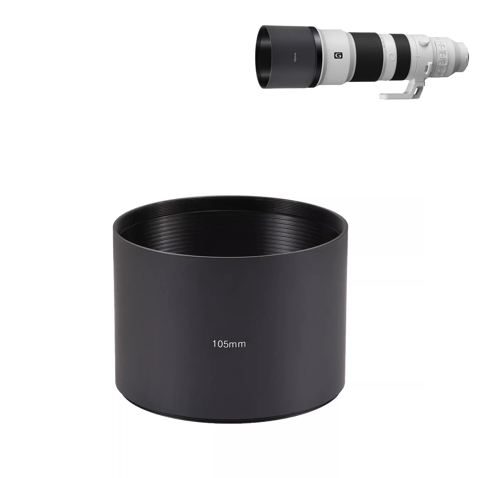 Kapturek Soczewek Aluminiowych 105 Mm z Gwintem 95 Mm, dla Soczewek Sigma 60-600 Mm i 150-600 Mm, Wnętrzu Przeciw Olśnieniu, Teleobiekty