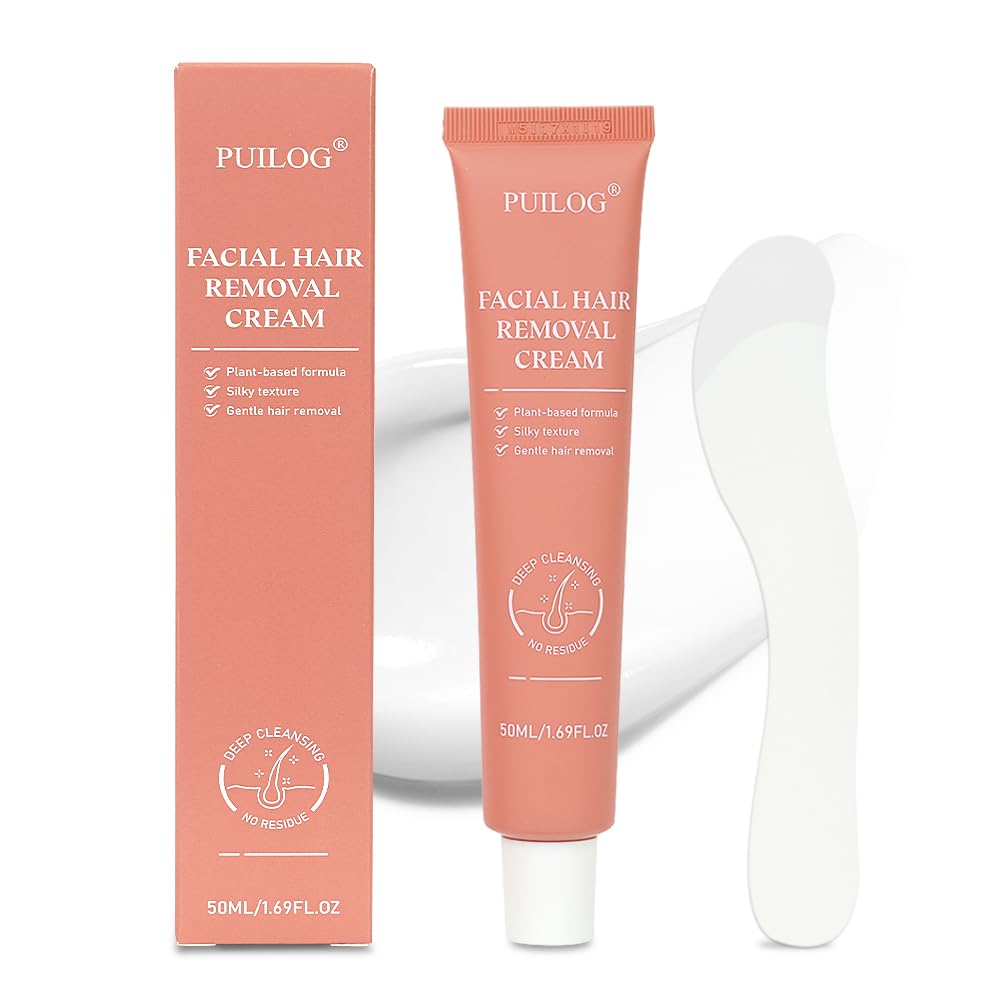 Hair Removal Cream for Women Face Sensitive Skin, Painless Facial Depilatory Cream for Chin Upper Lip Unwanted Hair Remover, 4 Min Fast Hair Removal At Home, Travel Size 1.69 Fl.oz