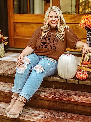 Plus Size Halloween Shirt Women Funny Graphic Short Sleeve Tops Tees4