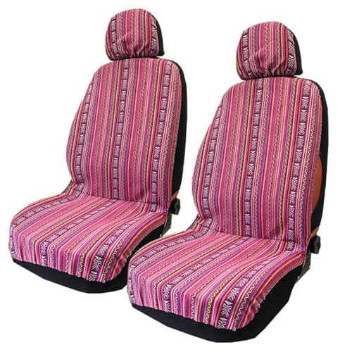 Fundas de asiento para coche desmontables, pack de 4 piezas de tela lavable estilo étnico
