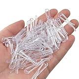 HAHIYO 1.5inch/38mm 200Pcs Clear Plastic U Shape Alligator Clip, Clothespin Fabric Clip Garment Shirt Folding Clip Toothless for Sewing Room Folding Sock Tie Pant Securing Fabric to Comic Book Board