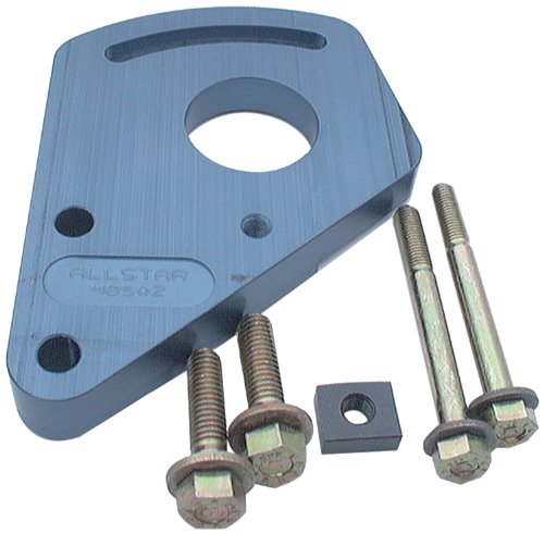 Image of Allstar Performance Allstar ALL48502 Blue Anodized Aluminum Block Mount Power Steering Pump Bracket Kit for Small Block Chevy