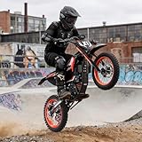 QRONGE X1 Spark Electric Dirt Bike for Adults Teens, Up to 60Miles&50MPH,60V/28.8Ah Battery, 4500W Peak 283Nm Motor 60° Slope, Dual Hydraulic Brakes, Full Suspension, Electric Motorcycle for Age 13+