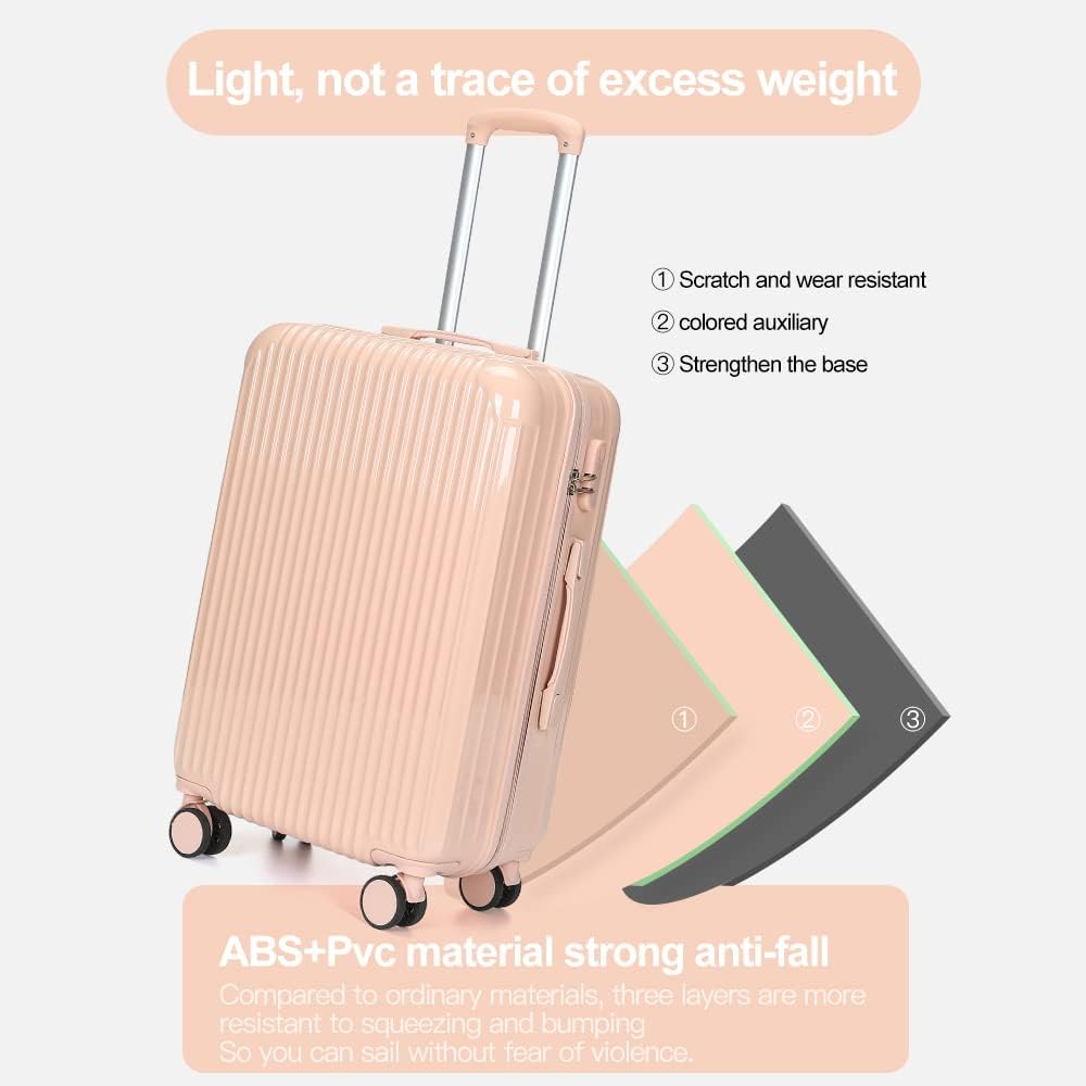 review GMZGZN Suitcases high capacity suitcases CARDAN WHEEL cipher cases male and female trolley cases (Light blue, 20)