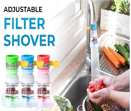 Image of Kitchen Tap Extension Flexible Anti Splash Water Saving Movable Sink Faucet Expandable Water Tap Filter Shower Head Rotatable Nozzle Adapter Tap Extender Kitchen Sink (2 Unit)