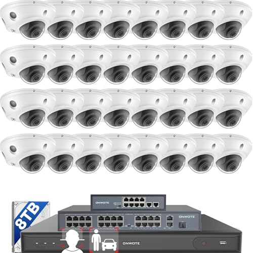 ONWOTE 12MP NVR 32 Channel Security Camera System, Face Recognition& AcuSearch, 32x 4K 8MP...