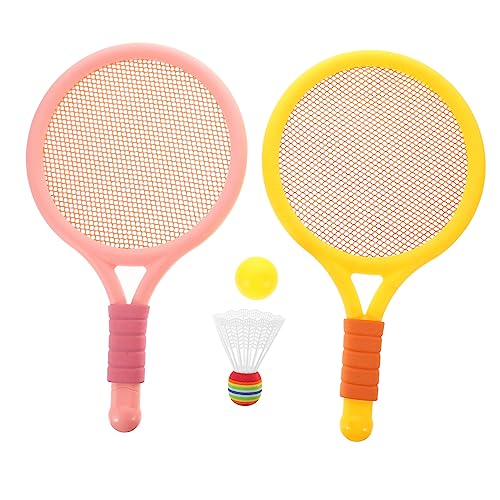 Sosoport 1 Juego Raqueta De Bádminton De Juguete Juego De Bádminton Portátil Juego Interactivo Entre Padres e Hijos Soporte De Tenis De Plastico Abdominales Deportes Alumnos Pequeña Raqueta