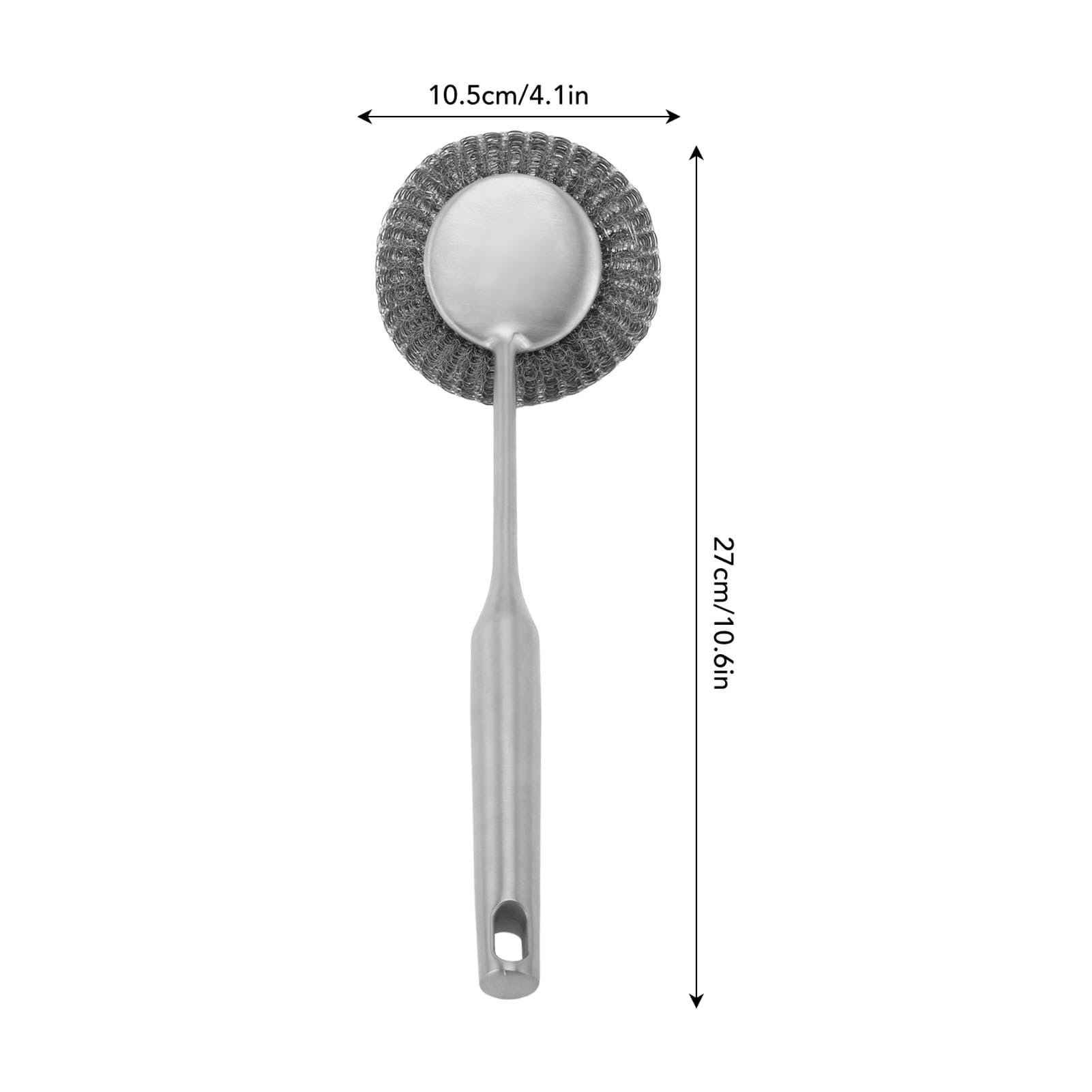 Handle Steel Wool Scrubber, Deep Rustproof Stainless Steel Scrubber With Handle Steel Wool Scrubber For Cleanings Dishes Kitchen Dish, Pots, Pans, Grill, Sink, Bathroom(Silver)