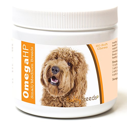 Image of Healthy Breeds Labradoodle Omega HP Fatty Acid Skin and Coat Support Soft Chews 60 Count