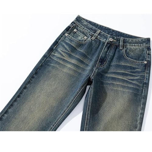 Men's Boot Cut Jeans Flared Pants Loose Vintage Denim Trousers Classic Cowboy Style4
