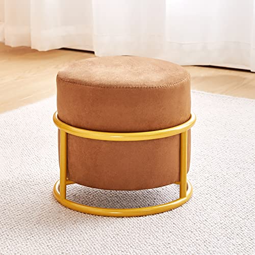 Cube ottoman avec pieds en métal pour sublimer votre coin coiffeuse - 2