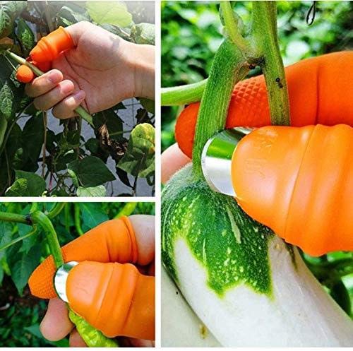 HARI KRISHNA Thumb Knife Finger Cutter Garden Fruit Vegetable Picking Trim Silicone Knife with Anti-Cut Finger Case Kit Plants Japva Mart Portable Knife Garden Tools, Separator Finger Knife (1 Set) (B08MC1RSYK) Amazon Price History, Amazon Price Tracker
