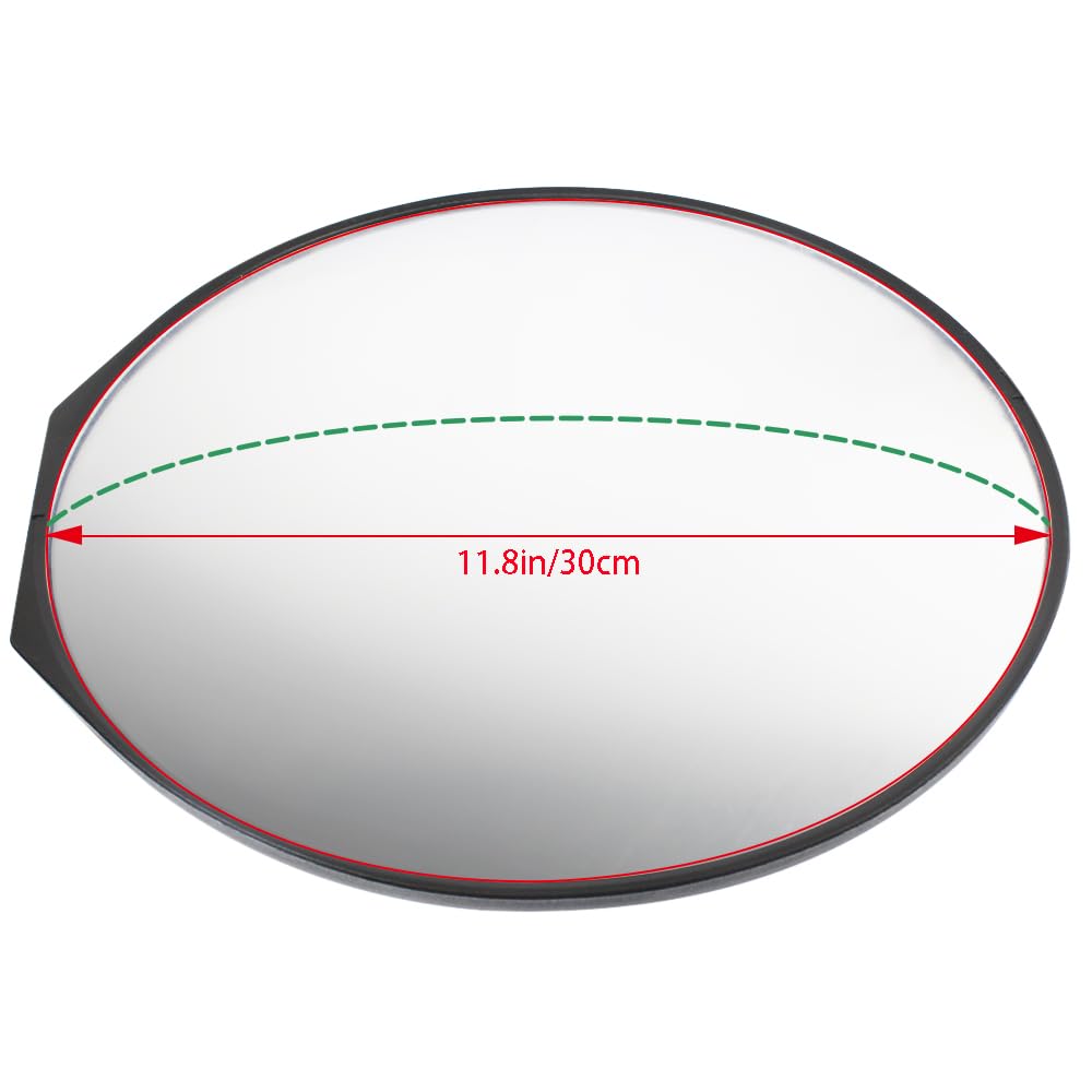 Scott Edward 12 Inches/30cm Diameter Golf Convex Mirror Swing Training Mirror for Swing Trainer, Golf Practice Mirror Stepless Angle Adjustable Shatter Resistant Mirror Foldable Stand