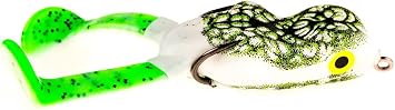 SCUM Frog Big Foot | Weedless Topwater Frog Lures | Powerful Kicking Action | Natural Black Green, 3/8 oz