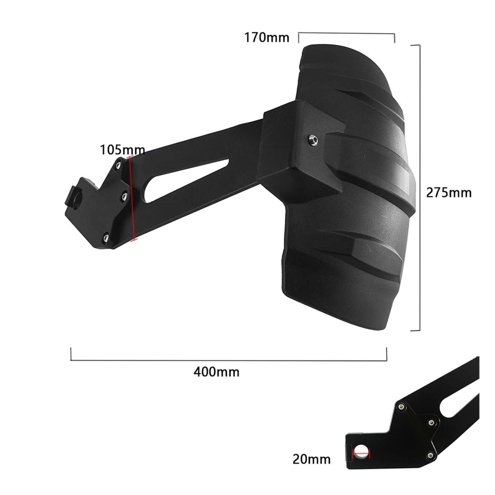 Parafango Moto Parafango Posteriore Motociclo Hugger Ruota per BMW F800GS 2008-2018 F700GS 2013-2018 F800R F650GS 2008-2017 Parafango Splash Guard Mud Paraspruzzi