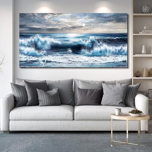 ERQINHUA Large Canvas Wall Art For Living Room Wall Decor For Office Bedroom Mural Wall Pictures Artwork Marine Landscape Painting Hotel Room Aesthetic Printed picture artworks Home Decor 30"x60"