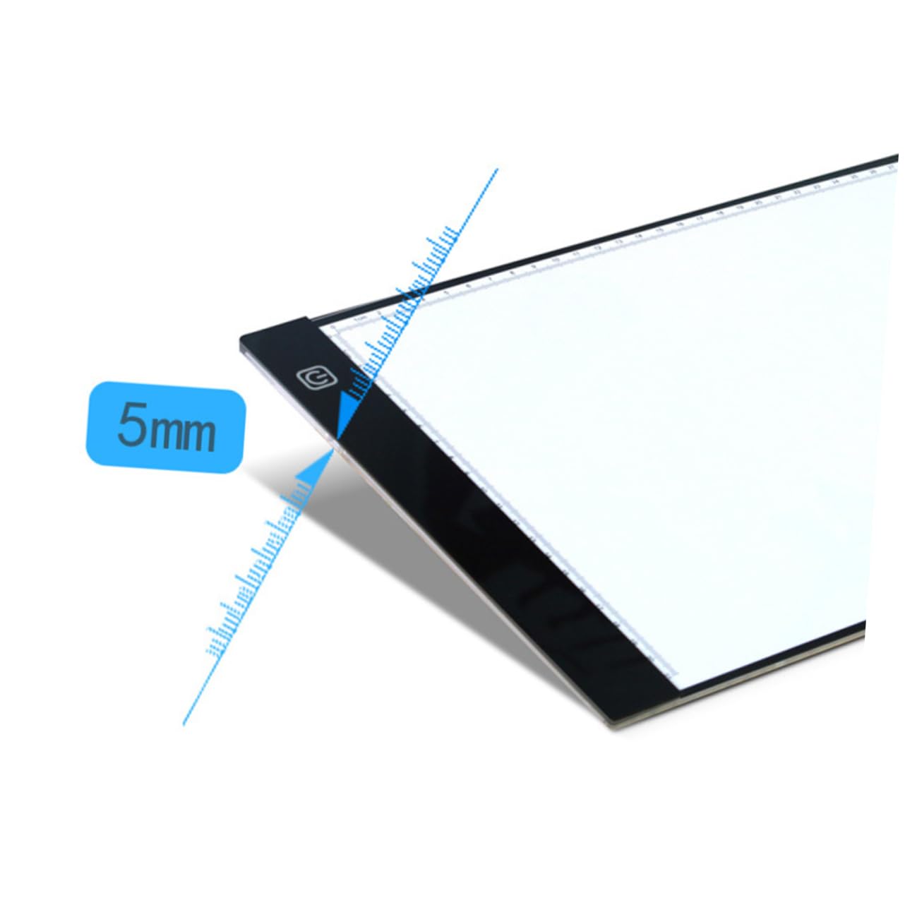 SEWACC Drawing Board Writing Desk LED Drawing Lightbox A4 Drawing Tablet Glow Board Illuminating Board A4 Copy Board Black