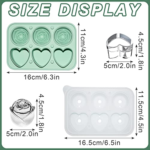 Bandejas de Hielo de Silicona 3D Rosa y Corazón miniatura 2