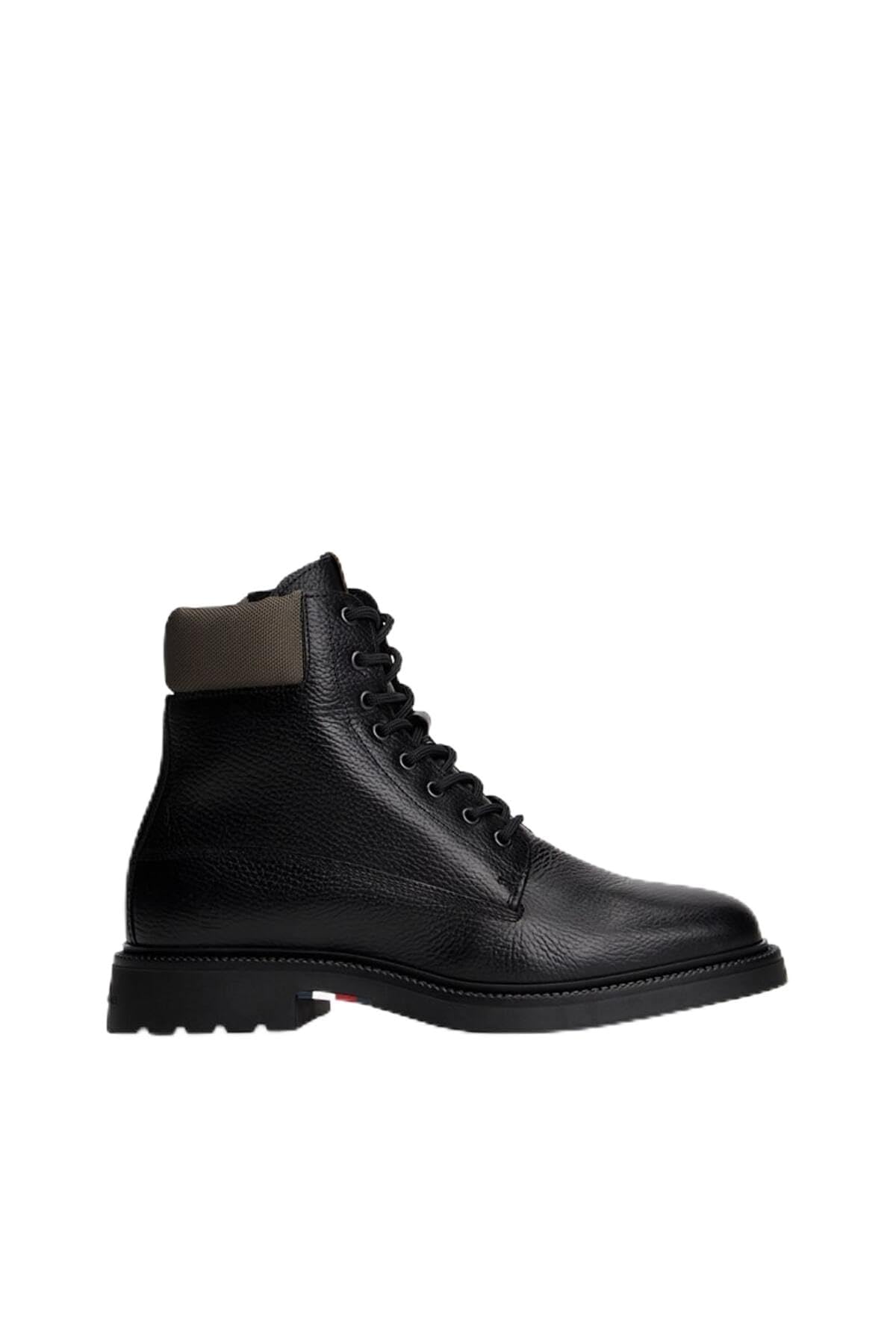 Tommy Hilfiger Men’s Comfort Leather Ankle Boots, Black (Black), 10.5