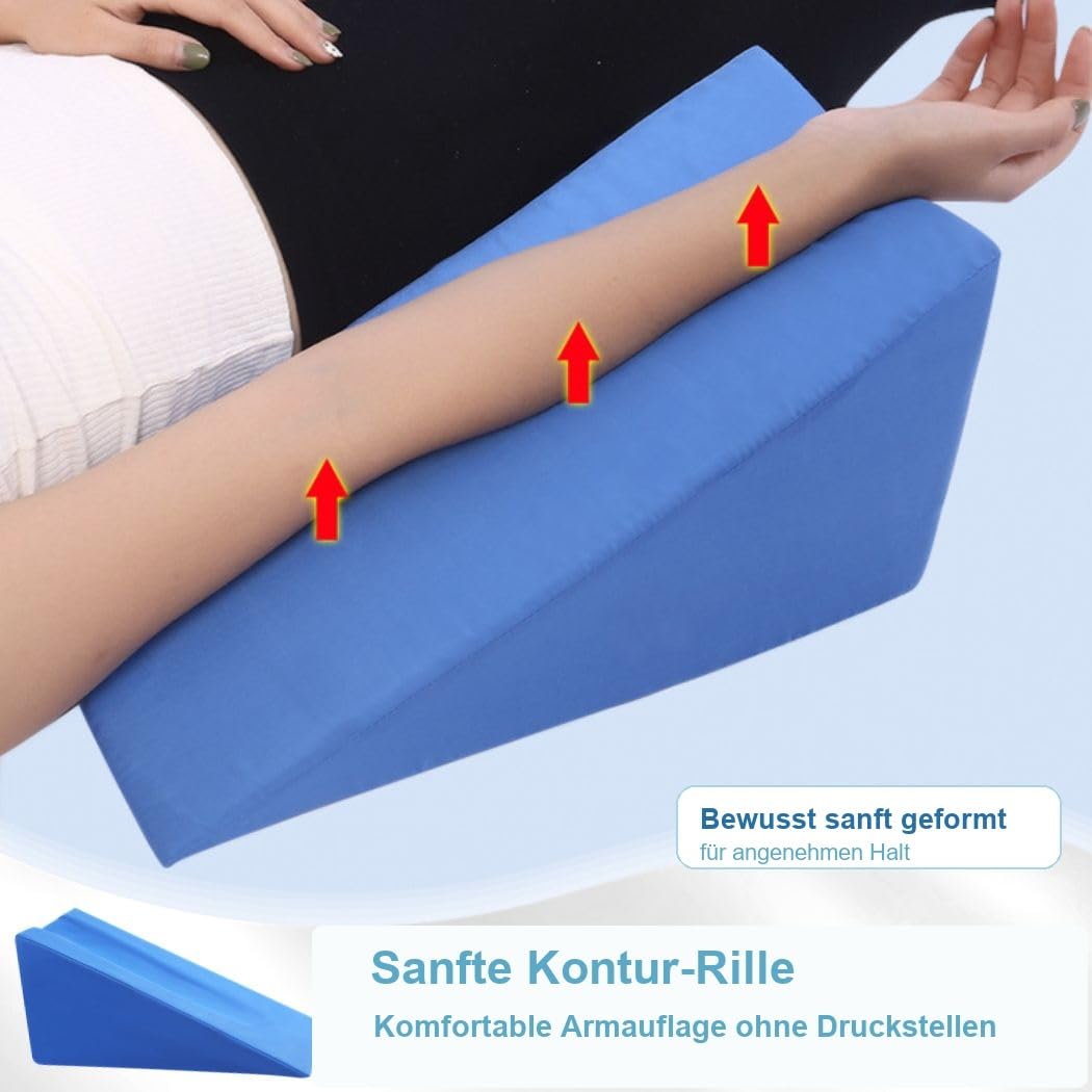 Arm Elevation Kissen Dreieck: Schwamm Ellbogen Keil Kissen Schlafarm Unterstützung