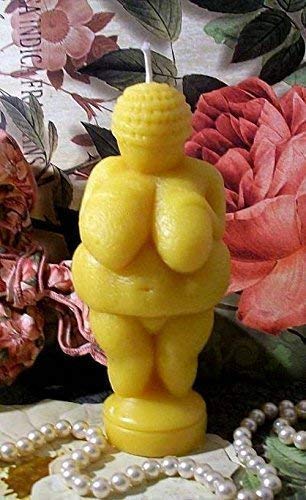Beeswax Large Fertility Goddess Venus of Willendorf Candle 6" Tall