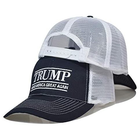 Bestmaple Unisex MAGA Baseball Cap 2024 Donald Trump Make America Great Again Hat (Net Navy) Cover